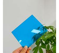 Plaque Polycarbonate de 2,5 mm, Panneaux de Toiture en Plastique, Protégés Contre les UV, pour Abris de Voiture, Abris de Bus(Blue,6x1.56m/19.7x5.1ft)