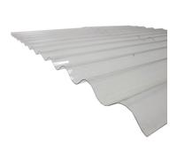 Plaque polycarbonate ondulée translucide - L: 3 m - l: 90 cm - E: 0.8 mm - Translucide
