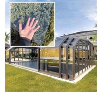 Plaque Polycarbonate pour Serre Jardin, Plaque Plastique Transparente, pour Serre Toit/Cabane/abris d'auto/anti bruit d'autoroute, Facile à Plier(1x9m(3.3x29.5ft))