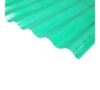 Plaque polyester vert ondulée (PO 76/18) Vert, l.- 90cm, L.- 2.5m