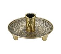 Plaque porte-encens traditionnelle pour salon de thé, temples de méditation, 10,9 x 5,5 cm, plateau brûleur d'encens en alliage de zinc, décoration d'intérieur