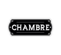 Plaque porte métal chambre