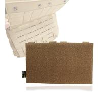 Plaque Porte-plaques Molle à Fixation Auto-agrippante, Rabat Avant Double Fonction, Panneau D'extension Tactique, Adaptateur de Coupe Double Face(Brown)