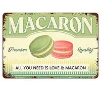 Plaque Poster Macaron Tout Ce Dont Tu As Besoin C'Est D'Amour Exquis Et Beau Affiche Métal The Classics Poster Métallique Pour Kitchen Magasins Restaurants 20X30Cm