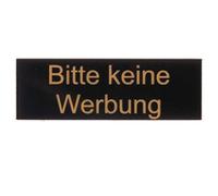 Plaque pour boîte aux lettres Gravurheim - Plaque pour porte - Personnalisée - Plastique - Différentes couleurs et dimensions (veuillez ne pas inclure de publicité, noir/doré)