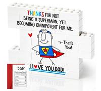 Plaque pour papa, plaque amusante en blocs de construction, cadeau d'anniversaire de la part de sa fille et de son fils pour papa, anniversaire, Saint-Valentin, fête des pères, cadeau d'anniversaire