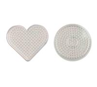 Plaque Pour Perles À Repasser Rond Et Coeur 8 Cm