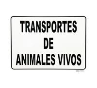 Plaque pour véhicules transportant des animaux vivants