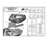 GIVI Top Case Carrier pour Monolock Case, avec plaque M5M pour Yamaha FJR 1300 (06-20)