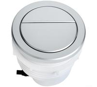 Plaque poussoir ronde double trou 72,5-80 mm (argenté) | ABS moulé par injection, finition peinte par pulvérisation, résistant, plastique, longue durée de vie