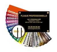 Plaque Professionnelle PVC Personnalisable - Plaque gravée pour Médecin, Avocat, Profession Libérale - Résistant à l'extérieur - Dimensions, Couleur, Texte, Logo personnalisés - Noir/Or