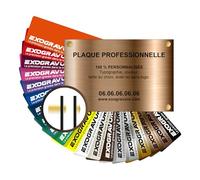 Plaque Professionnelle PVC Personnalisable - Plaque gravée pour Médecin, Avocat, Profession Libérale - Résistant à l'extérieur - Dimensions, Couleur, Texte, Logo personnalisés - Cuivre Brossé