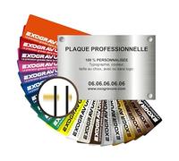 Plaque Professionnelle PVC Personnalisable - Plaque gravée pour Médecin, Avocat, Profession Libérale - Résistant à l'extérieur - Dimensions, Couleur, Texte, Logo personnalisés - Alu Brossé
