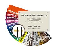 Plaque Professionnelle PVC Personnalisable - Plaque gravée pour Médecin, Avocat, Profession Libérale - Résistant à l'extérieur - Dimensions, Couleur, Texte, Logo personnalisés - Beige