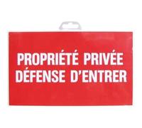 Plaque propriété privée - défense d'entrer - 330x200 mm