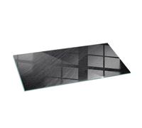 Plaque protection sol devant cheminée en verre et plaque de verre pour cheminée motif pierre 125x50 Tulup