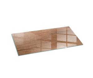Plaque protection sol devant cheminée en verre et plaque verre pour poêle motif forêt 125x50 Tulup