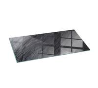 Plaque protection sol devant cheminée motif roche 125x50 Tulup