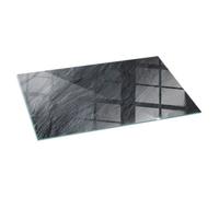 Plaque protection sol devant cheminée motif texture rocheuse 100x50 pour une protection solide et stylisée Tulup