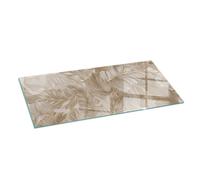 Plaque protection sol devant cheminée motifs feuilles 125x50 Tulup