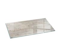 Plaque protection sol devant cheminée texture bois 125x50 Tulup