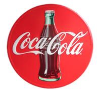 Plaque publicitaire - COCA COLA - 60cm - Métal - Ronde - Vintage