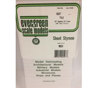 Plaque quadrillée 1.0x12.7x150x300mm Ref : 4507 - Evergreen