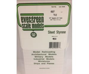 Plaque quadrillée 1.0x12.7x150x300mm Ref : 4507 - Evergreen - S1374507