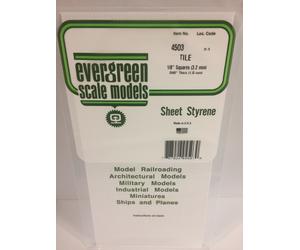 Plaque quadrillée 1.0x3.2x150x300mm Ref : 4503 - Evergreen