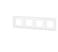 Plaque quadruple horizontale blanche Legrand Mosaic composable