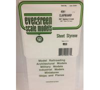 Evergreen 4061 1 X .060 "( 1.5mm) Espacement 15.2cmx30.5cmx.102cm Épais Styrène