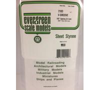 Plaque rainurée en V 0.50x2.5x150x300mm Ref : 2100 - Evergreen