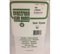 Evergreen EV4188 Feuille 1Mm Rainure En V 4,8Mm Modélisme