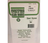 Evergreen EV4250 Feuille 1mm Fente À V 6,3mm Modélisme