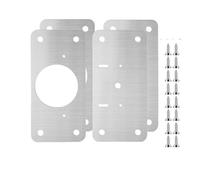 Plaque Reparation Charniere Kit de réparation charnières d'armoires, 8/2 pièces, plaque montage charnière porte en acier inoxydable avec trous for meubles placard cuisine(4PCS)