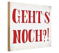 Plaque rétro en bois « Geht's noch? » - Plaque décorative vintage pour la maison et le bureau - 40 x 30 cm