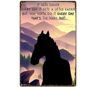 Plaque rétro en métal avec citations BoJack de Ysirseu BoJack Horseman It Gets Easier Every Day A Little Easier BoJack - Poster pour maison, café, bureau - Multicolore - 20,3 x 30,5 cm
