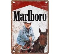 Plaque rétro en métal humoristique avec inscription « Marl Cigarettes Tabac Smoking » pour la maison, la grotte, le garage, le bar, décoration murale, panneau en métal vintage, 20,3 x 30,5 cm