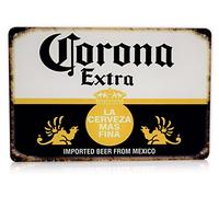Plaque rétro en métal humoristique Corona Beer Man Cave Extra La Cerveza Alcohol Party Bars: Panneau pour la maison, la cave, le garage, le bar, décoration murale vintage en métal 20,3 x 30,5 cm