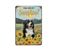 Plaque rétro en métal « You Are My Sunshine Newfoundland » pour amoureux des chiens - Décoration murale vintage - 20,3 x 30,5 cm