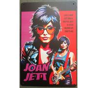 Plaque Rock Star Joan Jett Coloré 30x20cm Tole Style Affiche