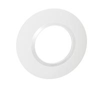 Plaque ronde 1 poste DOOXIE - blanc (Lot de 6)