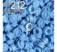 Plaque Ronde 1x1 Pour Bricolage,Peinture Remix Pixel Art 53 Couleurs,Blocs De Construction,Pièces Moc,Briques,Mosaïque,Jouets,4073/6141,300 Pièces/Lot - Type Bright Light Blue
