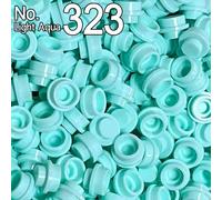 Plaque Ronde 1x1 Pour Bricolage,Peinture Remix Pixel Art 53 Couleurs,Blocs De Construction,Pièces Moc,Briques,Mosaïque,Jouets,4073/6141,300 Pièces/Lot - Type Light Aqua