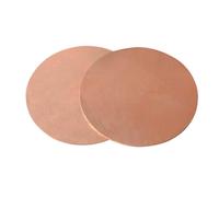 Plaque ronde en cuivre, 2 plaques rondes pur de 3 mm d'épaisseur, disque rond adapté à l'artisanat, la sculpture et des fins industrielles(3x15mm)