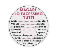 Plaque ronde en métal « If Only We All Did It Arrive Greet Leave Greet » - Décoration murale vintage pour bar, café, 20,3 x 20,3 cm