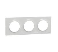 Schneider Electric Plaque Odace Styl Gris 3 postes horizontaux ou verticaux entraxe 71 mm S520706A1