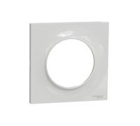 Plaque - SCHNEIDER ELECTRIC - ODACE Styl - Gris - 1 poste - Antibactérien - Plastique anti-UV