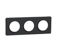 Schneider Electric Plaque Odace Touch S540806 Anthracite 3 postes horiz. ou vert. entraxe 71 mm