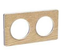 Plaque Schneider Odace Touch Bois Naturel 2 Postes
